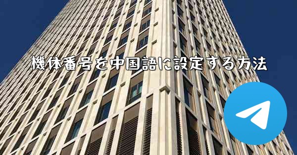 <b>機体番号を中国語に設定する方法</b>