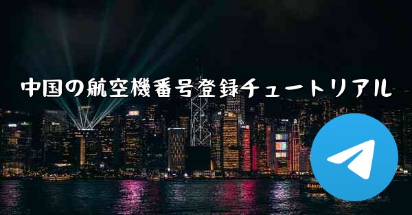 <b>中国の航空機番号登録チュートリアル</b>