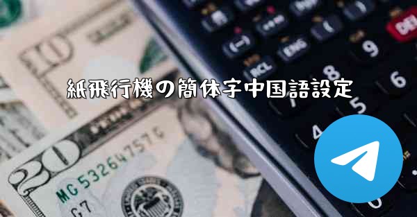 紙飛行機の簡体字中国語設定