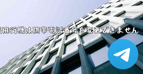 <b>紙飛行機は携帯電話番号を変更できません</b>