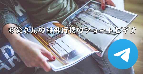 お父さんの紙飛行機のショートビデオ