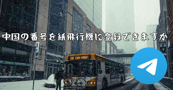 中国の番号を紙飛行機に登録できますか