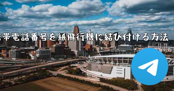 携帯電話番号を紙飛行機に結び付ける方法