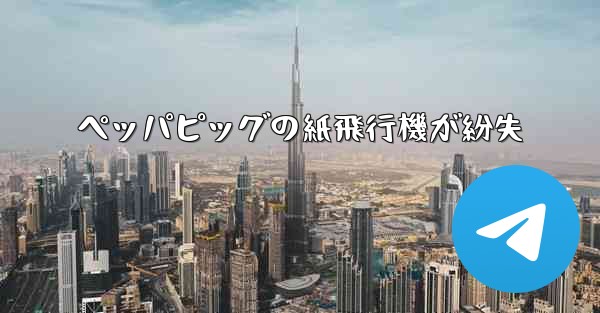 <b>ペッパピッグの紙飛行機が紛失</b>