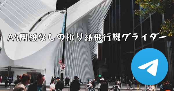 <b>A4用紙なしの折り紙飛行機グライダー</b>