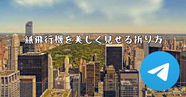 紙飛行機を美しく見せる折り方