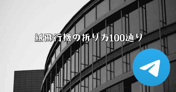 紙飛行機の折り方100通り