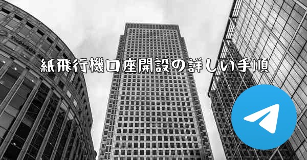 紙飛行機口座開設の詳しい手順