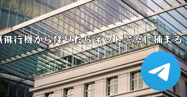 紙飛行機から降りたらネット警察に捕まる