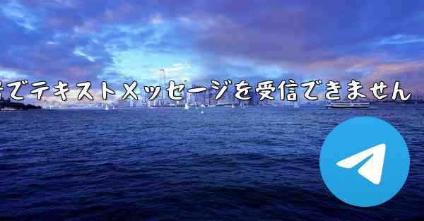 フライトに登録した国内携帯電話番号でテキストメッセージを受信できません
