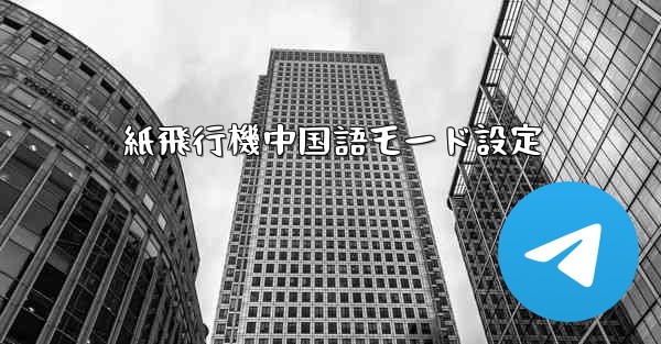 紙飛行機中国語モード設定