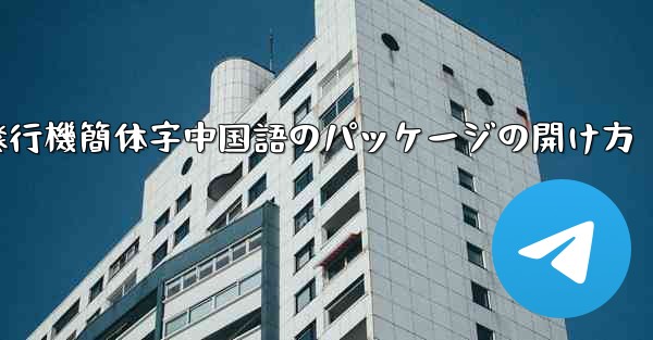 紙飛行機簡体字中国語のパッケージの開け方