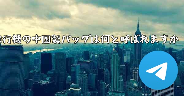 紙飛行機の中国製バッグは何と呼ばれますか