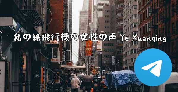 <b>私の紙飛行機の女性の声 Ye Xuanqing</b>