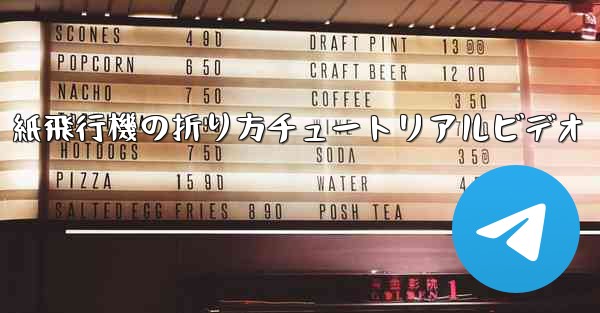 紙飛行機の折り方チュートリアルビデオ