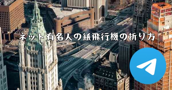 ネット有名人の紙飛行機の折り方