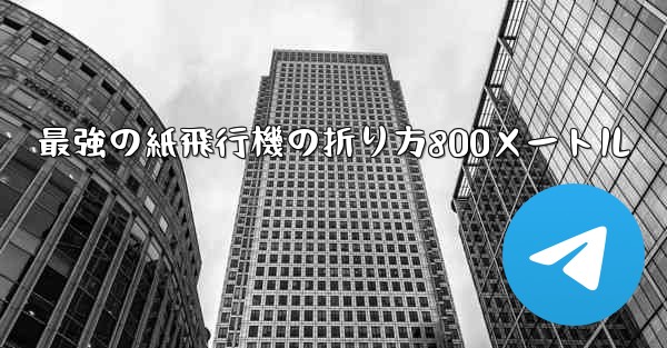 最強の紙飛行機の折り方800メートル