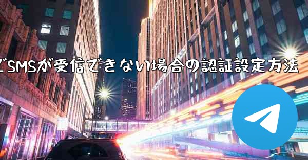 紙飛行機でSMSが受信できない場合の認証設定方法