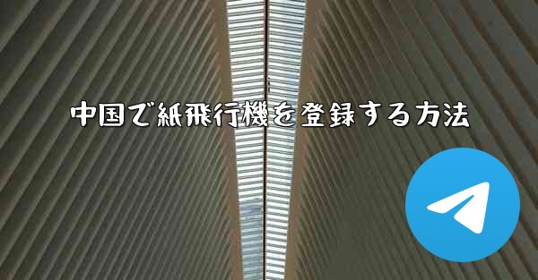 中国で紙飛行機を登録する方法