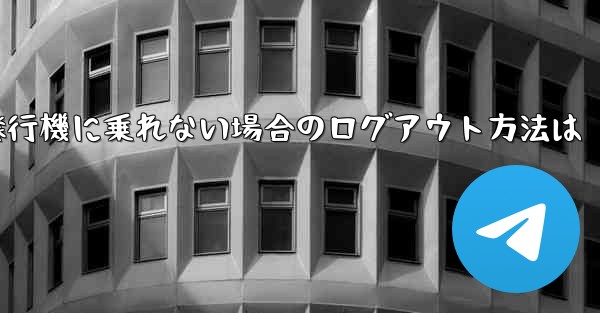 紙飛行機に乗れない場合のログアウト方法は