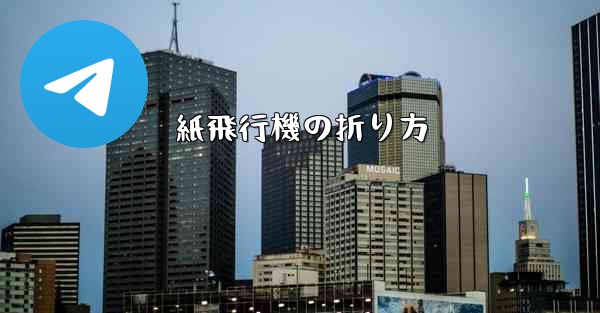 <b>紙飛行機の折り方</b>