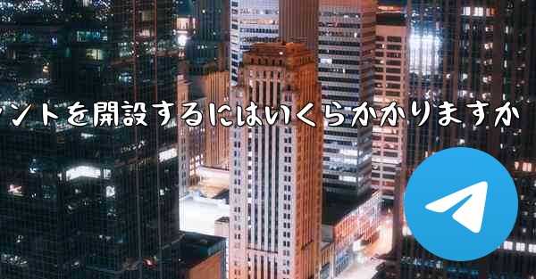 紙飛行機のアカウントを開設するにはいくらかかりますか