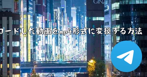 b局からダウンロードした動画をmp4形式に変換する方法