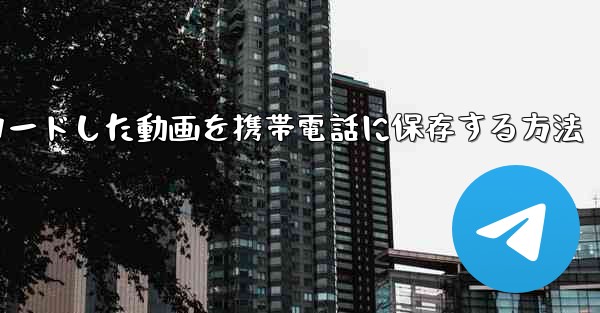 ダウンロードした動画を携帯電話に保存する方法