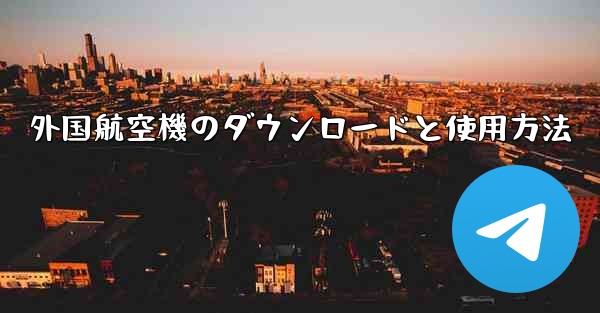 外国航空機のダウンロードと使用方法
